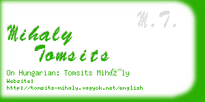 mihaly tomsits business card